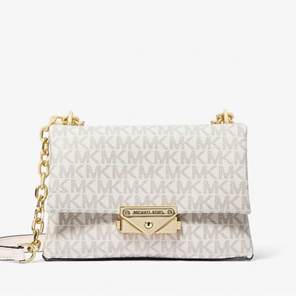 Michael Kors Beige Monogram Crossbody Bag - Picture 1 of 3